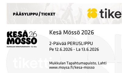 Kesä Mössö 2026 kahden päivän liput