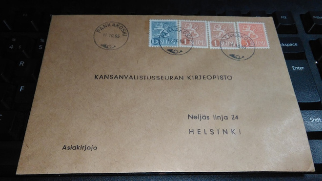 Pankakoski M-54/M-63 sekapostite 1965 26/8