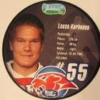 Lasse Korhonen HIFK pyöreä kiekkojuustokortti - pikkukuva 1