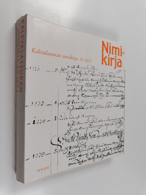 Kalevalanseuran vuosikirja 52 : 1972