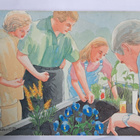 Puutarhatyö kylvös, sign?, kulkenut 1998 - pikkukuva 1
