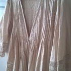Beige puuvilla Pitsitunika / Tunika pitsillä - koko 40 - 42 - pikkukuva 1