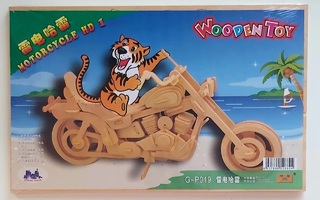 MOOTTORIPYÖRÄ  3D - PUINEN PALAPELI - WOODEN TOY