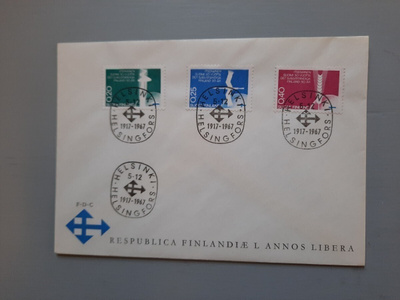 FDC Suomi 1967 Itsenäisyys, blanco
