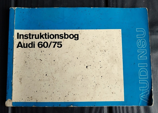 AUDI 60/75 Instruktionsbog NSU 1972