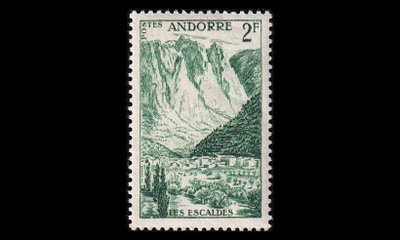 Andorra Fr 143 ** Les Escaldesin kylpylä 2 Fr (1955)