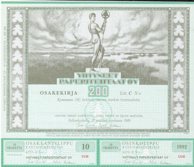 OKK 1989 Yhtyneet Paperitehtaat Oy (UPM-Kymmene) Valkeakoski
