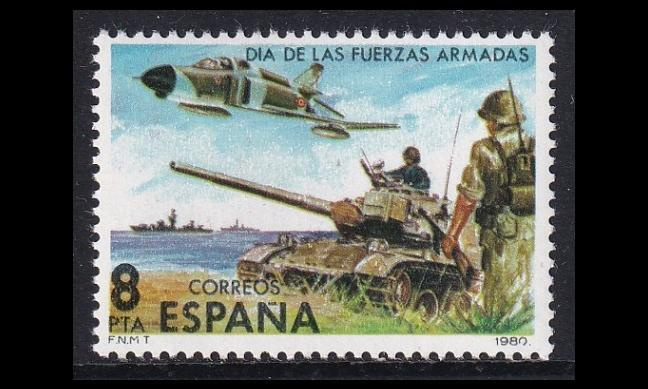 Espanja 2464 ** Armeijan päivä (1980)