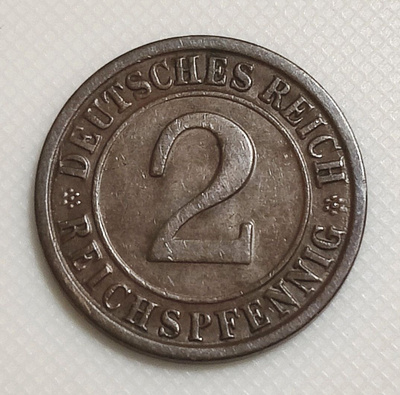 Saksa 2 Pfennig 1924E