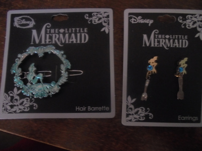 Korvakorut ja hiussolki The Little Mermaid-pieni veden neito