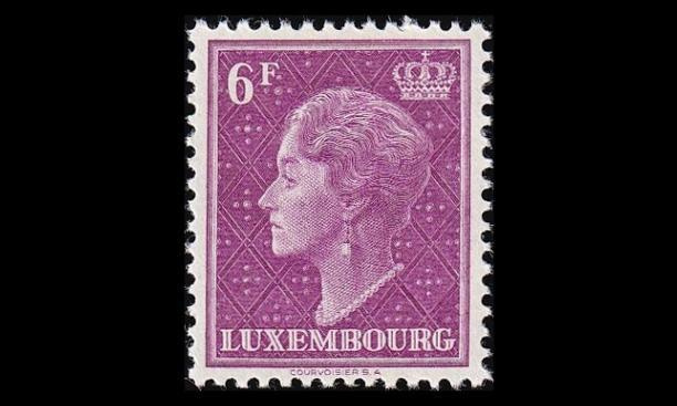 Luxemburg 458 ** Käyttösarja Charlotte 6 Fr (1948)
