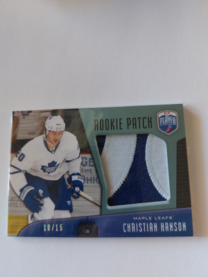 2009-10 Be A Player Rookie Patches RJCH Christian Hanson /15