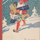 Hugo Trentzsch Tonttu kantaa lahjapaketteja - kulk v 1937 - pikkukuva 1
