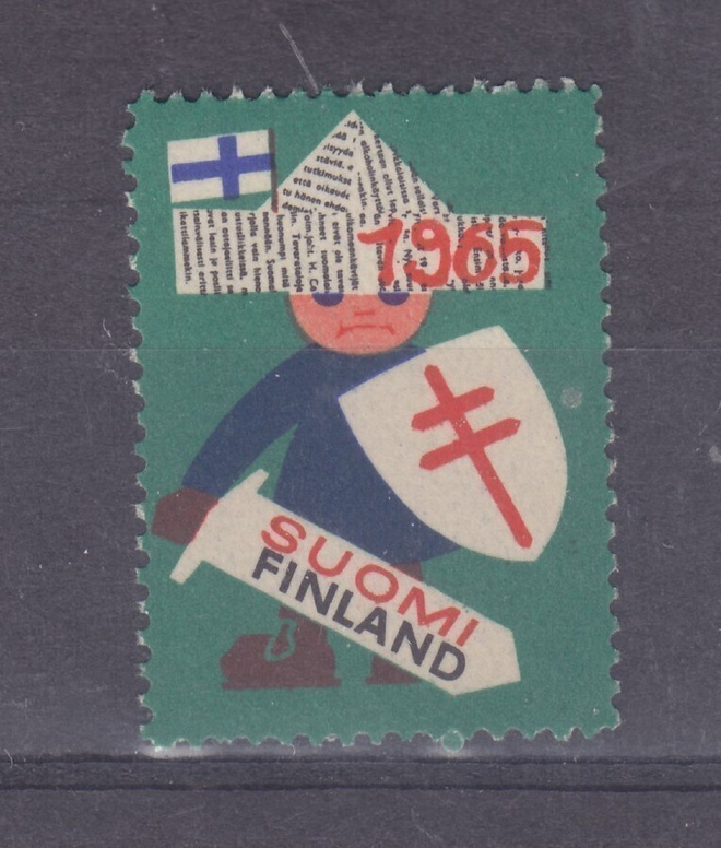 1965  TUB joulumerkki postituoreena.