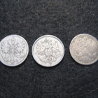 3 kpl 25p 1901, 1913 & 1917 - hopeaa - pikkukuva 2