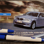 AUTOKORTTI, BMW 120i, kulkenut  postikortti + postileima - pikkukuva 2
