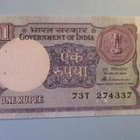 INDIA 1 RUPEE 1988 UNC REIJITYS (K15-S56) - pikkukuva 1