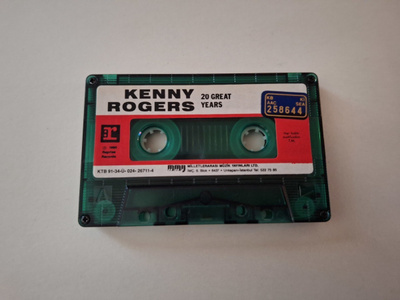 KENNY ROGERS - 20 GREAT YEARS ( Pelkkä kasetti )
