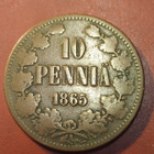 10 penniä 1865 * Copper/Kupari *1/1 - pikkukuva 1