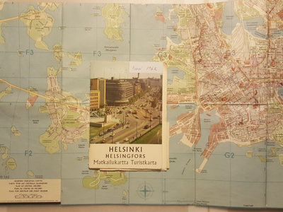 HELSINGIN MATKAILUKARTTA 1962 JA KATUNIMILUETTELO
