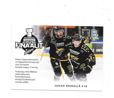 2024-25 BlueLine Matchcard Final #2/4 Juuso Heikkilä Saipa