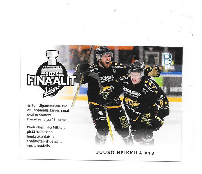 2024-25 BlueLine Matchcard Final #2/4 Juuso Heikkilä  Saipa