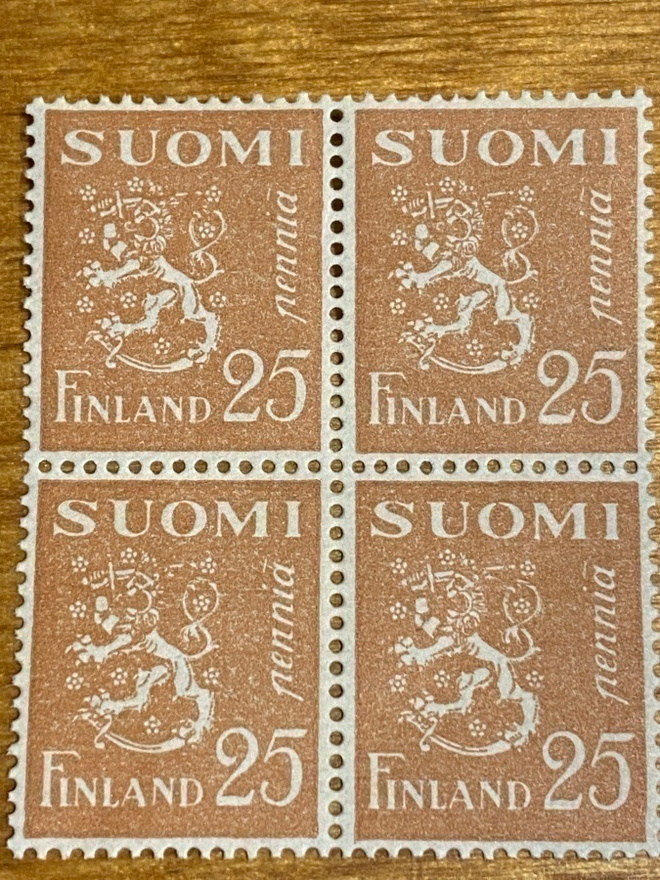 LEIJONAMALLI 1930 25 PENNIÄ NELIÖ**