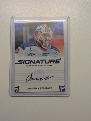 Blueline 26-27 Christian Heljanko Signature RARE Tappara /20