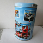 Vintage peltinen Lego säilytyspurkki - pikkukuva 1