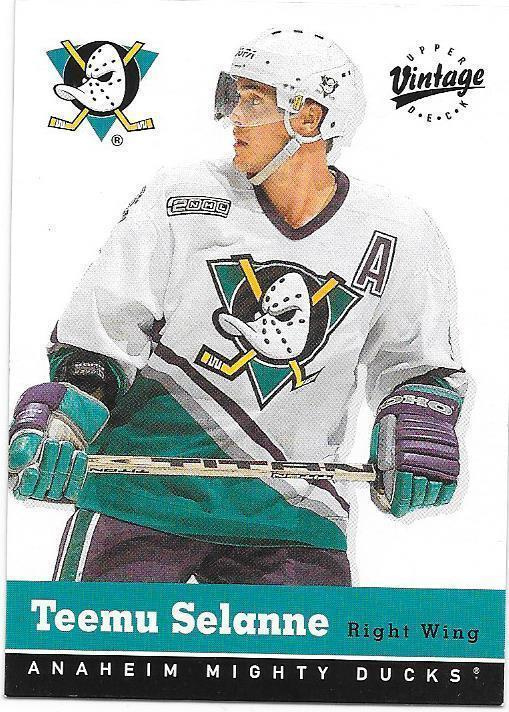 2000-01 UD Vintage #2 Teemu Selänne Anaheim Ducks