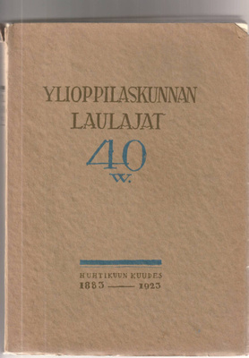 Ylioppilaskunnan Laulajat 40 W. ( 1923)