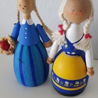 Puinen Figuuri / Puunukke / Nukke BY Ellerbergs Sweden 2 kpl - pikkukuva 1