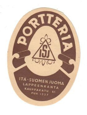 Portteria (ISJ) - pullon etiketti