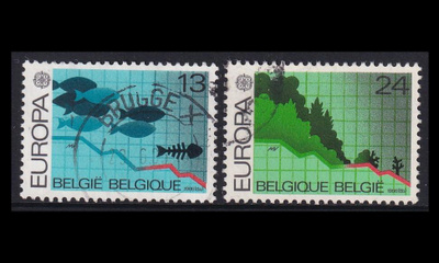 Belgia 2263-4 o Europa luonnon- ja ympäristönsuojelu (1986