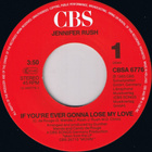 Jennifer Rush : If You're Ever Gonna Lose My Love - 7" - pikkukuva 2