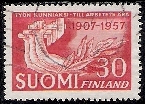 1957 SAK 50 vuotta leimattu LaPe 476