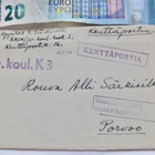 VANHA Kenttäposti Kuori Leima Jv. Koul K3 4.2.1940 Talvisota - pikkukuva 1
