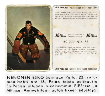 ESKO NENONEN SAIPA KERÄILYKORTTI 1965 - ILMAINEN TOIMITUS