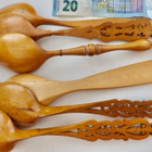 6 VANHAA Puulusikka Valamo Lintula 1920-1930-l - pikkukuva 2