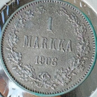 1 MARKKA v.1908 hopeaa - pikkukuva 1
