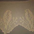 Vaaleankeltainen virkattu verhokappa 46x130cm - pikkukuva 2