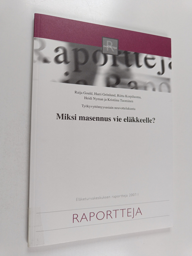 Miksi masennus vie eläkkeelle?