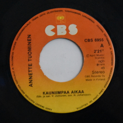 Single: Tuominen, Anette - Kauniinpaa aikaa / Kesän muisto