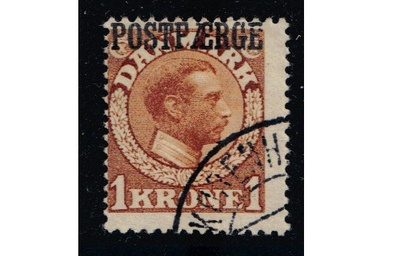 Tanska postfärge 1919 1kr o