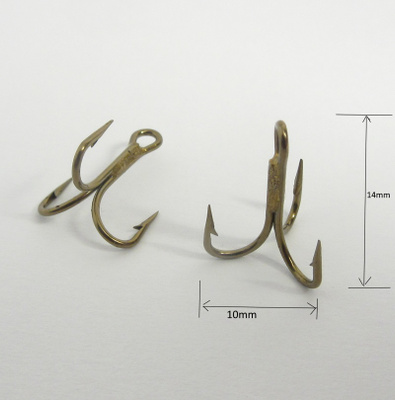 Mustad 3551 kolmihaarakoukku #10 20kpl