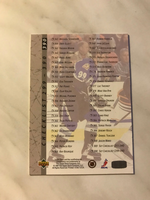 1996-97 Upper Deck Checklist Wayne Gretzky #390