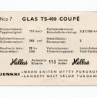 Purkkakuva Hellas Autosarja n:o 7 GLAS TS-400 COUPE - pikkukuva 2