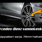 Mercedes-Benz vannekeskiöt – seppele – merkki, Kromi-musta - pikkukuva 2