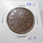 10 penniä 1914 kulkematon tasaisesti patinoitunut kl 9 - pikkukuva 5