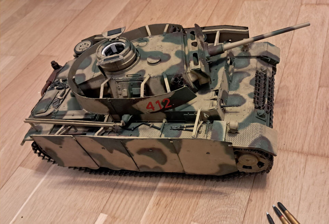 Panzer III panssarivaunu pienoismalli 1/16